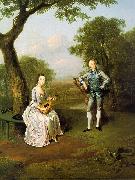 Arthur Devis Sir Nathaniel and Lady Caroline Curzon oil